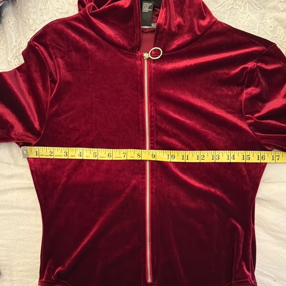 Like New: Forever 21 Red Velvet Bodysuit - Picture 11 of 11